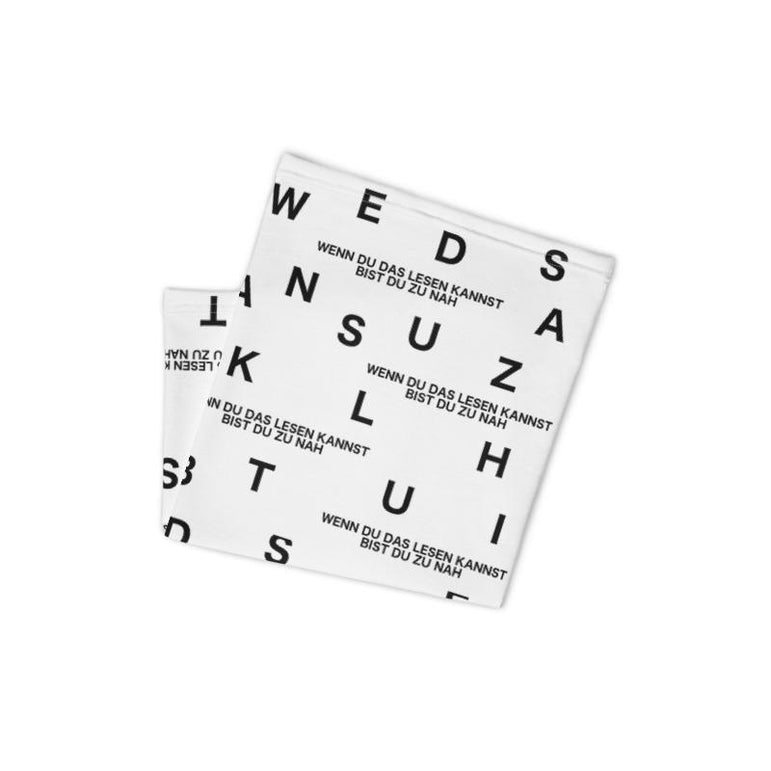 Lucadeau 2 x Multifunktionstuch mit Spruch WENN DU DAS LESEN Kannst, BIST DU ZU NAH, Motorrad Bandana, Kopftuch, Schlauschal, witziges Geschenk
