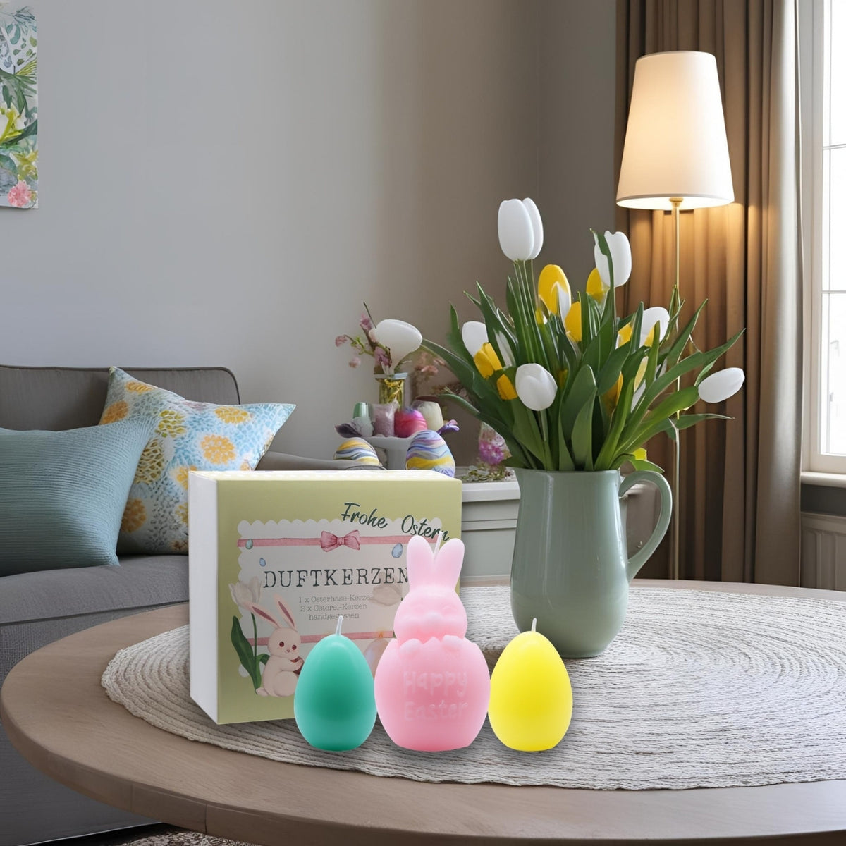 Ostergeschenke für Frauen - 3 Duftkerzen handgegossen