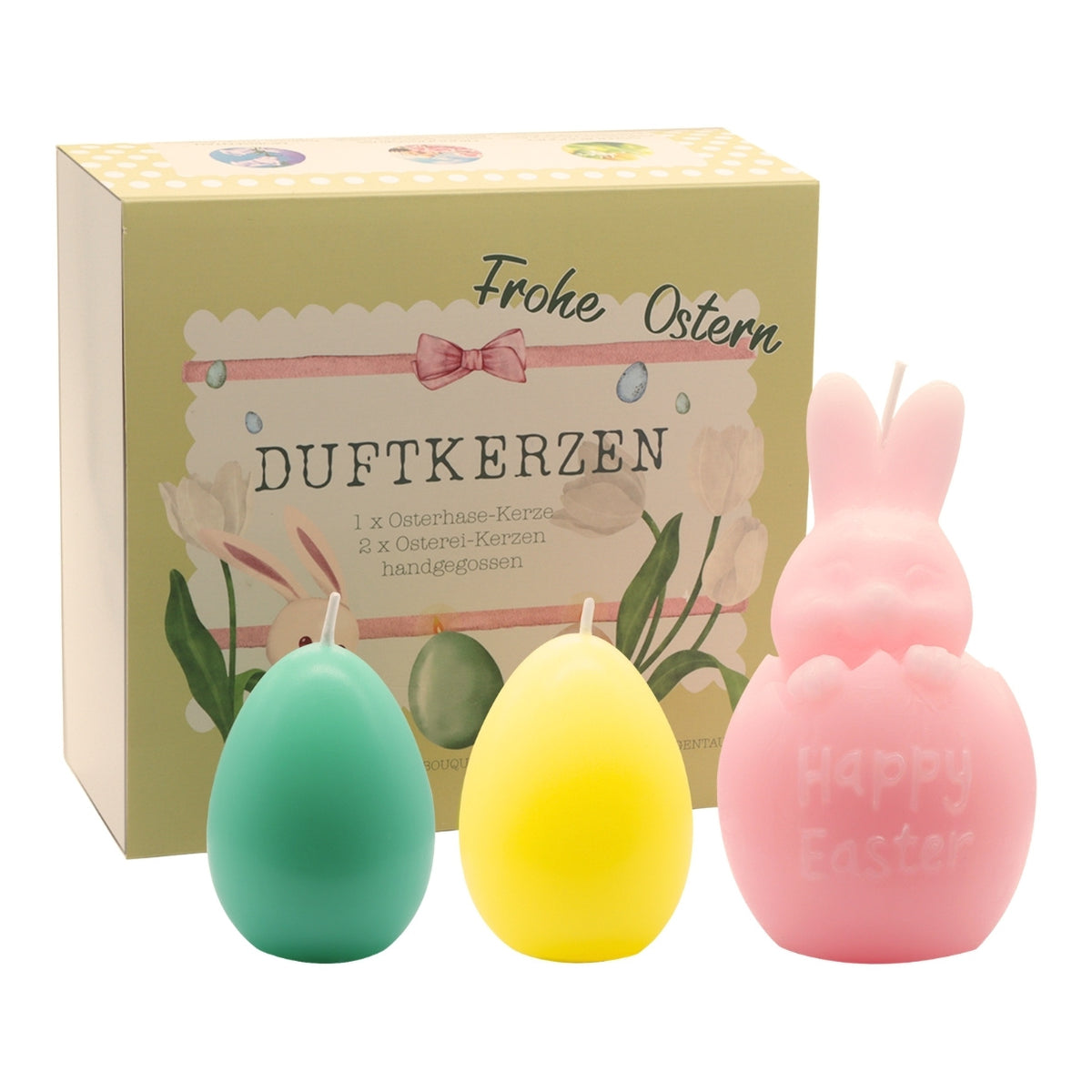 Ostergeschenke für Frauen - 3 Duftkerzen handgegossen