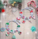 Lucadeau Armband DIY Adventskalender 2026 für Mädchen (Prinzessin-Rot-Gruen2)