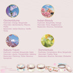 Geschenkset für Frauen, 4 x Duftkerzen mit echter Kirschenblüte-Armband, Geburtstagsgeschenk für Mama, Schwester, Freundin
