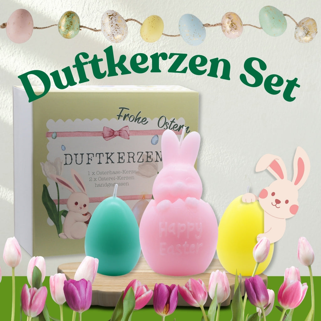 Ostergeschenke für Frauen - 3 Duftkerzen handgegossen