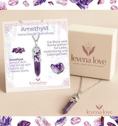 Kettenanhänger aus Naturstein Amethyst