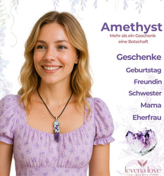 Kettenanhänger aus Naturstein Amethyst