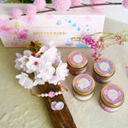 Geschenkset für Frauen, 4 x Duftkerzen mit echter Kirschenblüte-Armband, Geburtstagsgeschenk für Mama, Schwester, Freundin