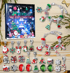 Lucadeau Armband DIY Adventskalender 2026 für Mädchen (Prinzessin-Rot-Gruen2)
