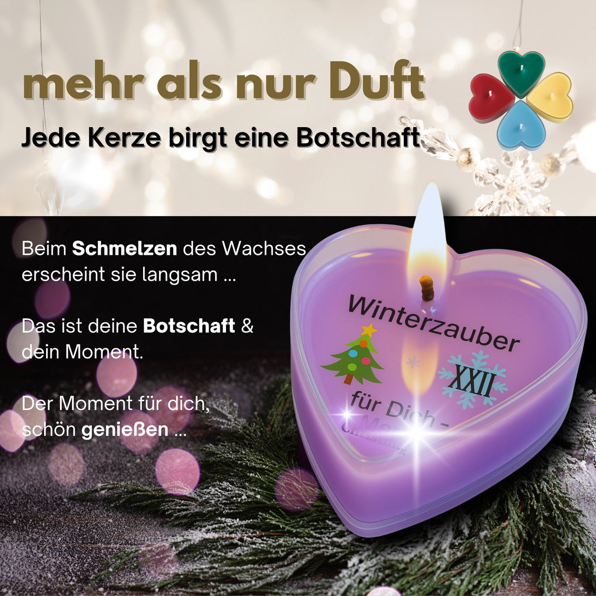 Lucadeau Adventskalender Duftkerzen 2026 – 24 Weihnachtsdüfte & Botschaften