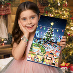 Lucadeau Schmuck Adventskalender 2026 für Mädchen (Prinzessin-Rot-Gruen1)