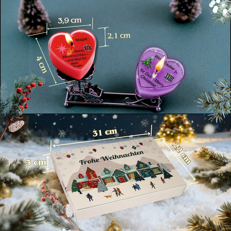 Lucadeau Adventskalender Duftkerzen 2025 – 24 Weihnachtsdüfte & Botschaften