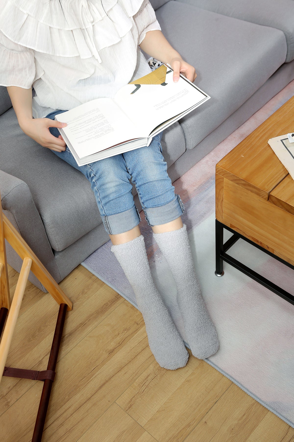 Kuschelsocken Frauen mit Spruch "Wenn du das lesen kannst bring mir Schoki" , Geburtstagsgeschenk Mama, Freundin, Schwester, 36-43