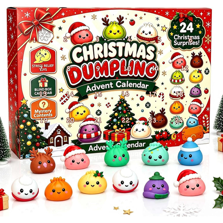 Squishy Adventskalender 2026 – Christmas Dumpling, 24 Türchen