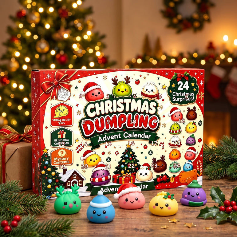 Squishy Adventskalender unter dem Weihnachtsbaum