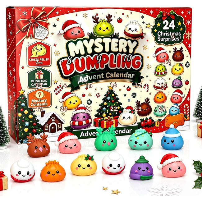 Squishy Adventskalender 2026 – Mystery Dumpling, 24 Türchen