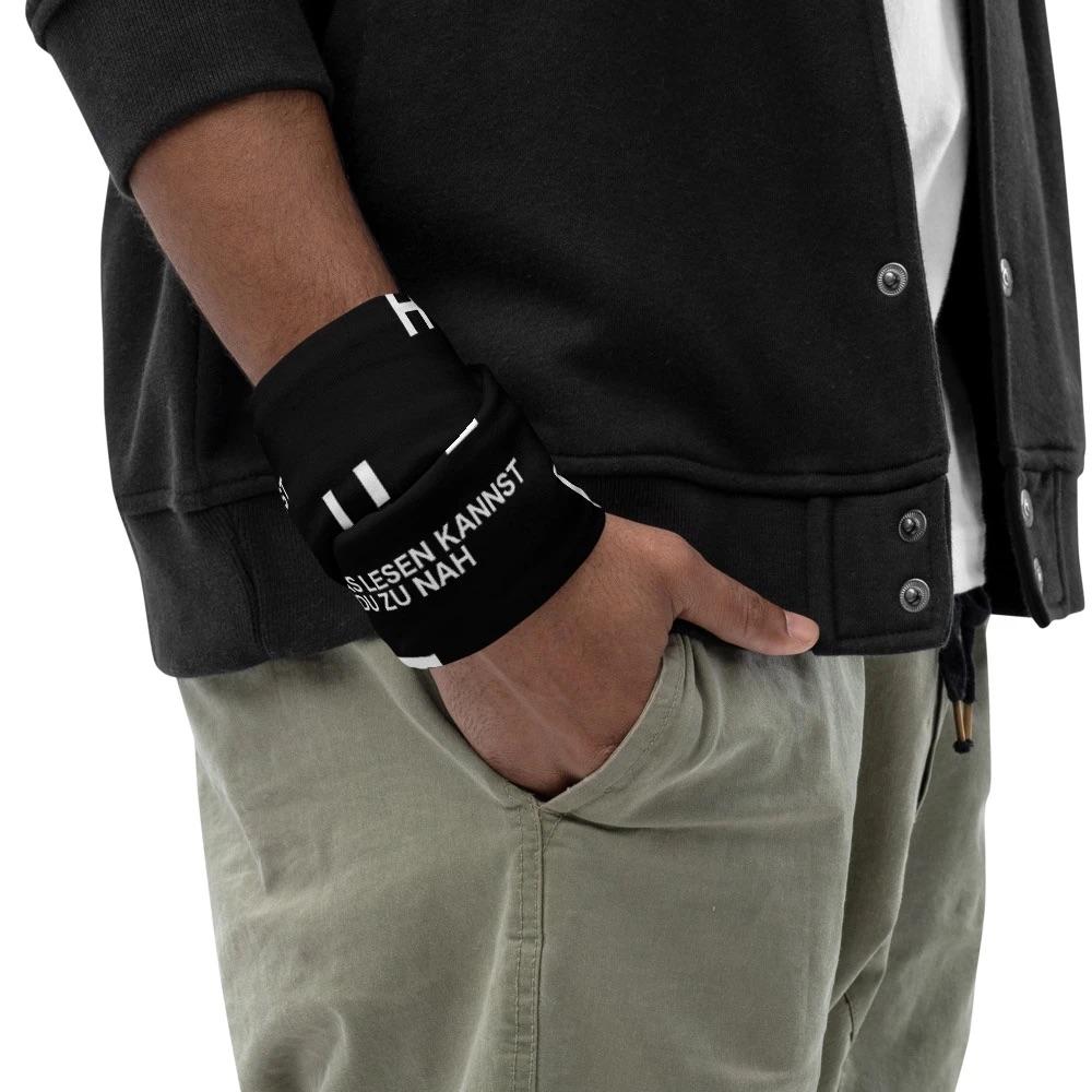 Lucadeau 2 x Multifunktionstuch mit Spruch WENN DU DAS LESEN Kannst, BIST DU ZU NAH, Motorrad Bandana, Kopftuch, Schlauschal, witziges Geschenk