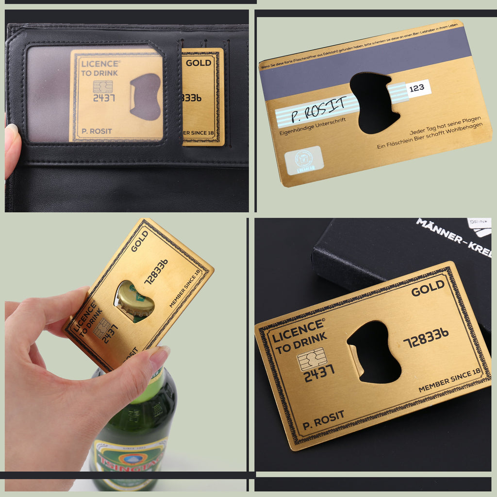 Bier Socken mit Flaschenöffner aus Edelstahl in GOLD, als Geburtstagsgeschenk für Männer, Baumwolle Socken Herren, 37-44