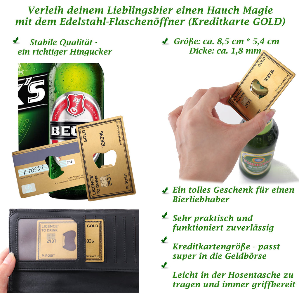 Bier Socken mit Flaschenöffner aus Edelstahl in GOLD, als Geburtstagsgeschenk für Männer, Baumwolle Socken Herren, 37-44