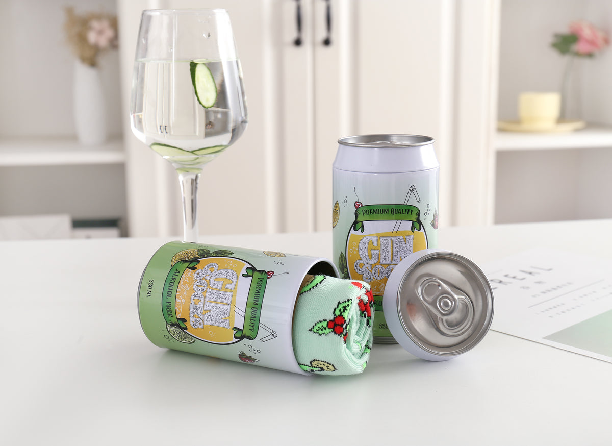 Gin Socken Englisch mit Spruch IF YOU CAN READ THIS, BRING ME GIN Geschenk für Gin-Liebhaber, Gr. 39-45 (Grün)