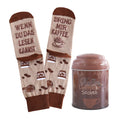 Kaffee Socken für Frauen und Männer mit Spruch "WENN DU DAS LESEN KANNST, BRING MIR KAFFEE", Geburtstagsgeschenk, Socken in Dose, 37-43