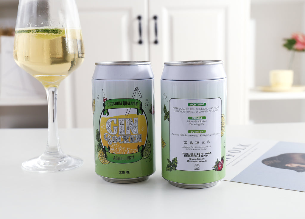 Gin Socken mit Spruch WENN DU DAS LESEN KANNST BRING MIR GIN, Geschenk für Gin-Liebhaber, 39-45 (Grün)