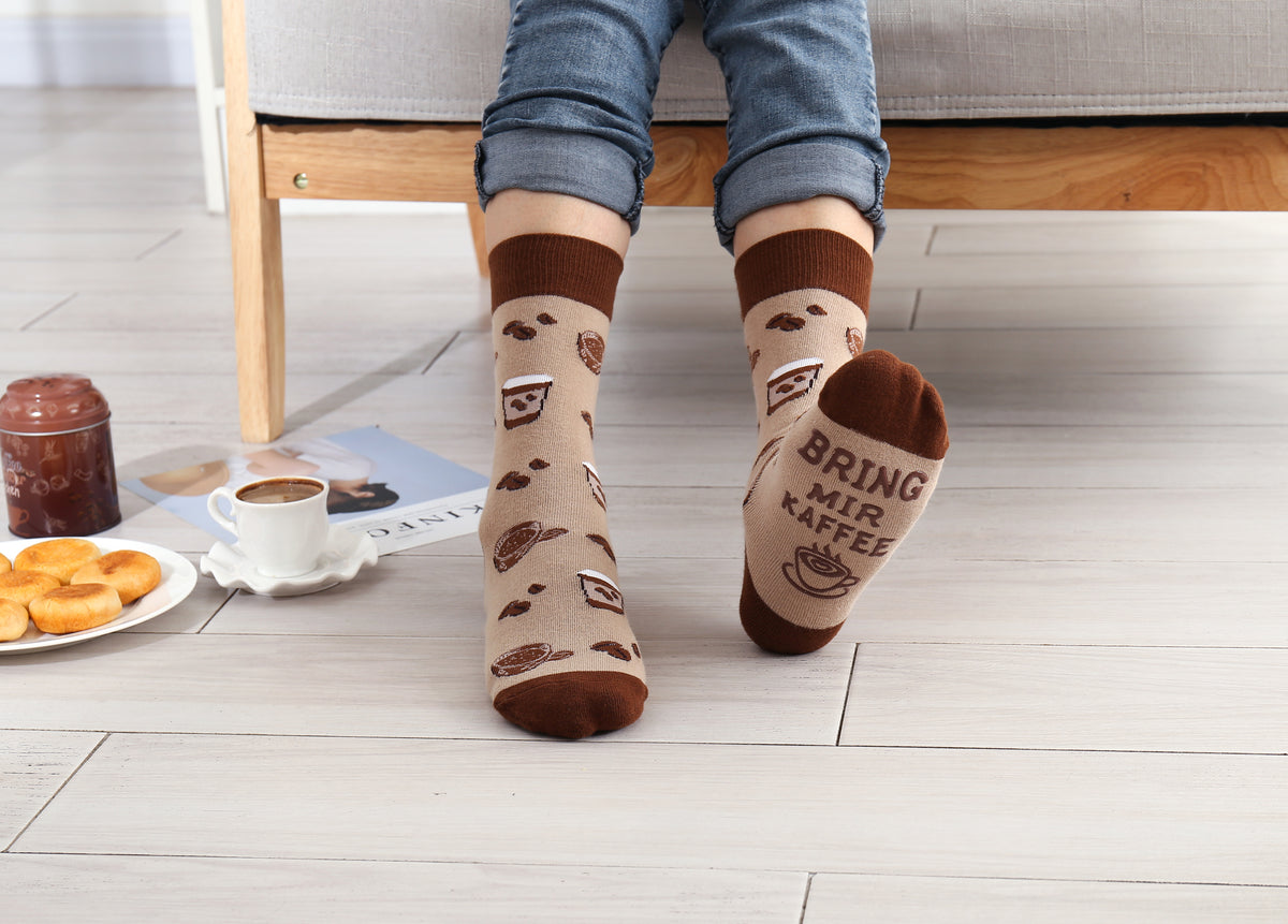 Kaffee Socken für Frauen und Männer mit Spruch "WENN DU DAS LESEN KANNST, BRING MIR KAFFEE", Geburtstagsgeschenk, Socken in Dose, 37-43
